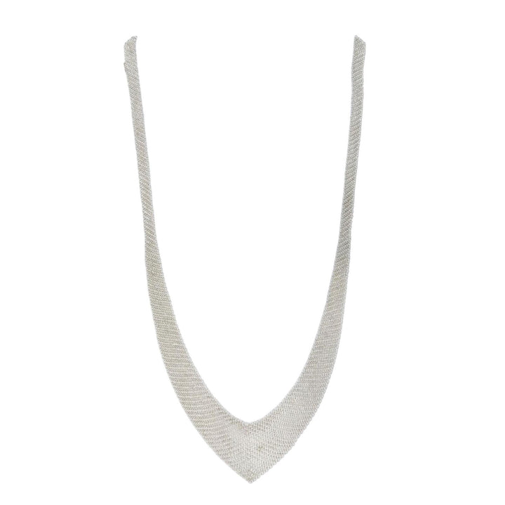 美品△TIFFANY&amp;Co. ティファニー エルサペレッティ メッシュ ネックレス チョーカー アクセサリー 925 シルバー 重量37.9g レディース