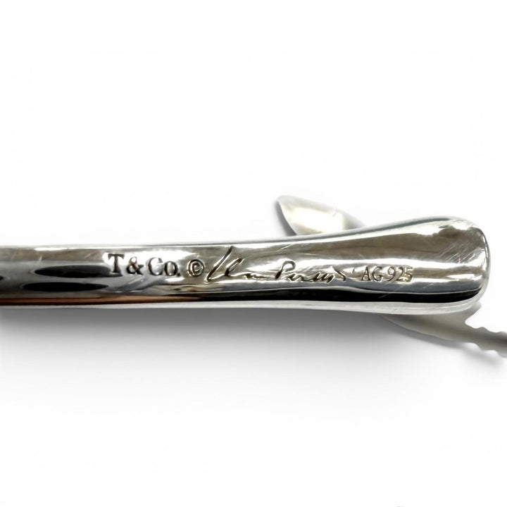 美品★TIFFANY&amp;Co. ティファニー エルサペレッティ オープンハート フープピアス ミディアム AG925 シルバー 重量8.9g 箱・保存袋付き