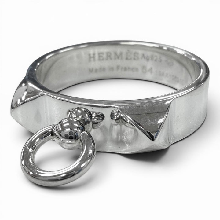 極美品▼HERMES エルメス 2019年製 コリエドシアン AG925 リング 指輪 シルバー 54 JP14号 フランス製 重量4.8g メンズ レディース