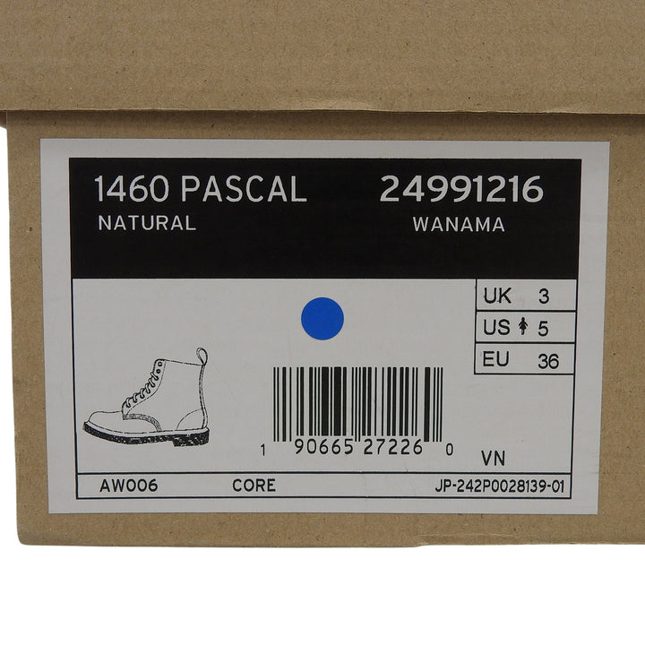 未使用品▲Dr.Martens ドクターマーチン 1460 PASCAL 8ホール レースアップ レザー ショートブーツ ピンクベージュ UK3 レディース 箱付
