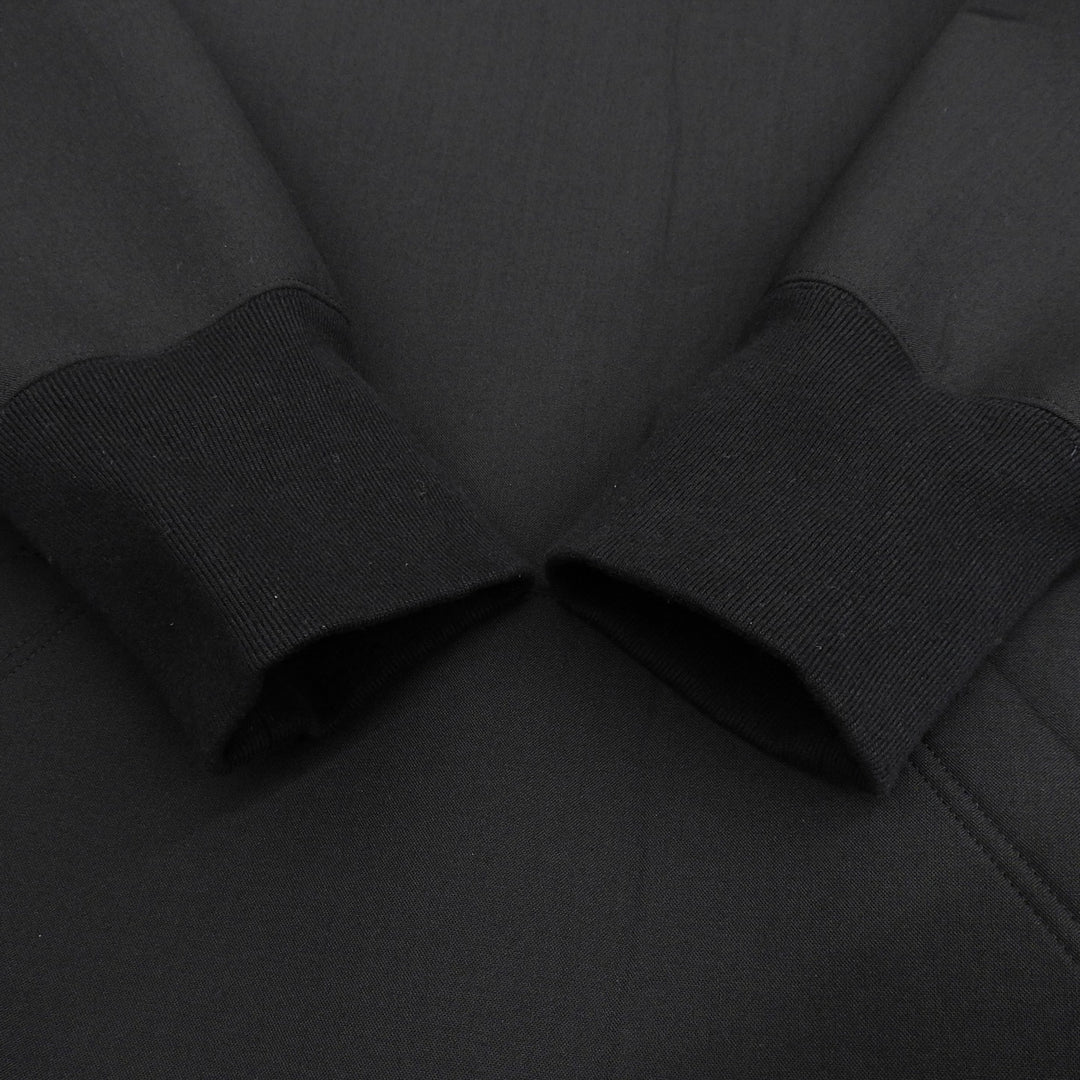 美品▲Sacai サカイ 23AW 23-06769 Suiting Bonding Hoodie ウール混 フーデッド パーカー ワンピース 黒 3 日本製 正規品 レディース