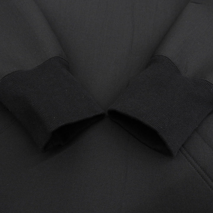 美品▲Sacai サカイ 23AW 23-06769 Suiting Bonding Hoodie ウール混 フーデッド パーカー ワンピース 黒 3 日本製 正規品 レディース