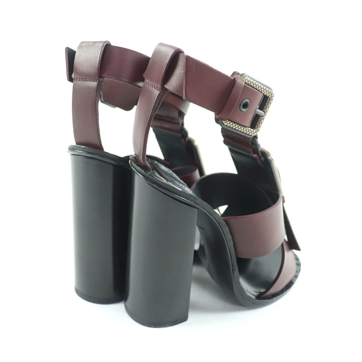 未使用品★BOTTEGAVENETA ボッテガヴェネタ BAROLO フリンジ バックル付 インソールイントレチャート レザー サンダル 35 箱付き 伊製