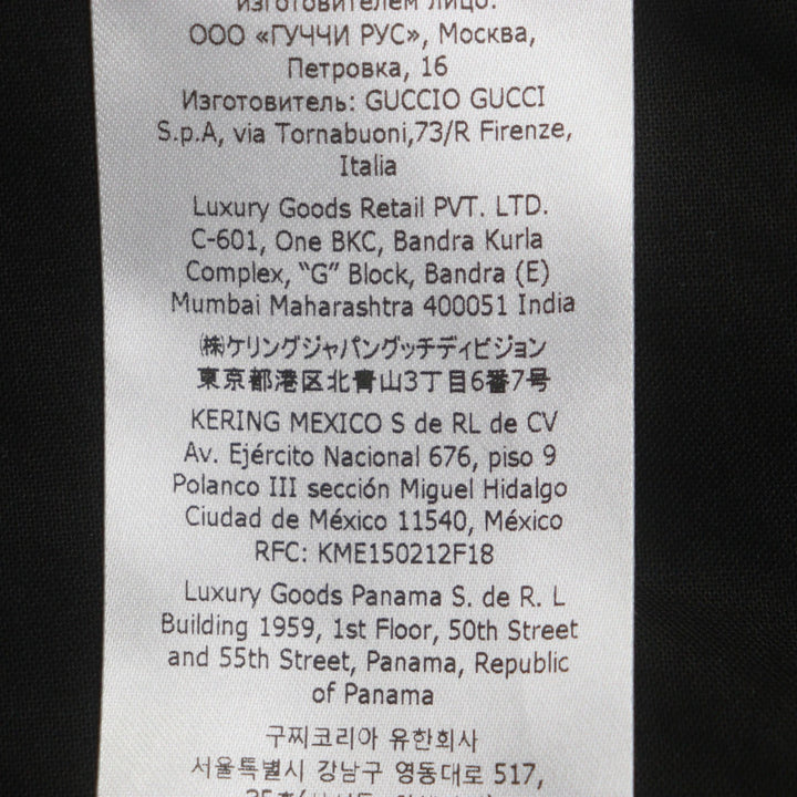極美品▼GUCCI グッチ 751787 ロゴパッチ付き ノータック シングルパンツ スラックス ブラック 48 イタリア製 正規品 メンズ シンプル◎