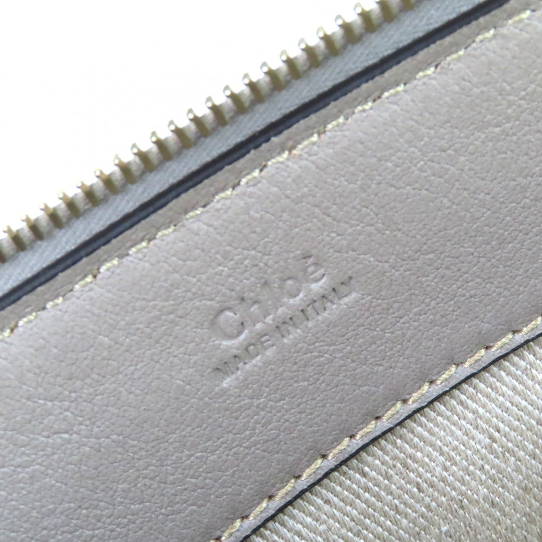 極美品△Chloe クロエ CHC21WS451F43053 EDITH MINI BAG レザー 2WAY ハンドバッグ ショルダーバッグ カシミアグレー 袋付き レディース
