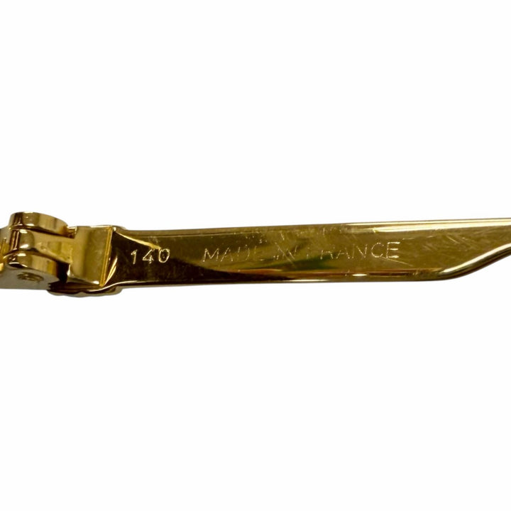 美品□Cartier カルティエ 140 トリニティ ハーフリム サングラス アイウェア ゴールド ボルドー 55□18 フランス製 メンズ ケース付き