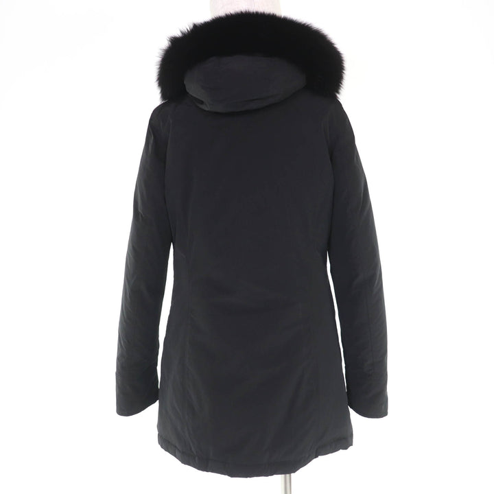美品☆WOOLRICH ウールリッチ 1402074 フォックスファー・フード付 ダウンコート ダウンジャケット ブラック M 正規品 レディース