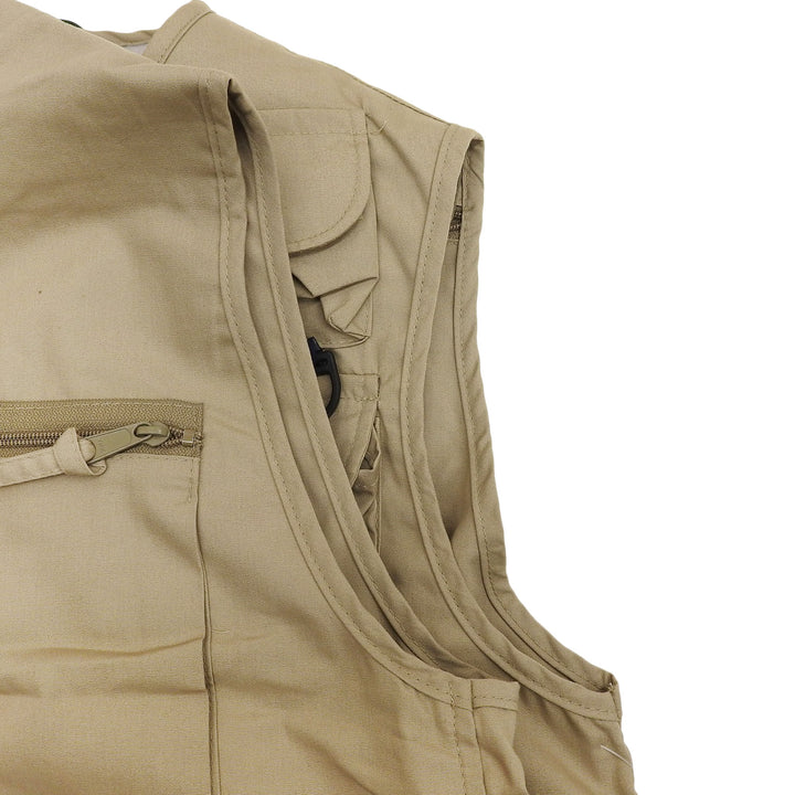 未使用品▲Columbia コロンビア ヴィンテージ 90s デッドストック ロゴワッペン付 PFG フィッシングベスト ベージュ M メンズ