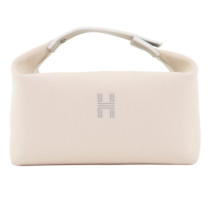 極美品◇HERMES エルメス ブリッド・ア・ブラック GM コットン100％ Hロゴ セリエボタン ハンドバッグ/ポーチ アイボリー フランス製