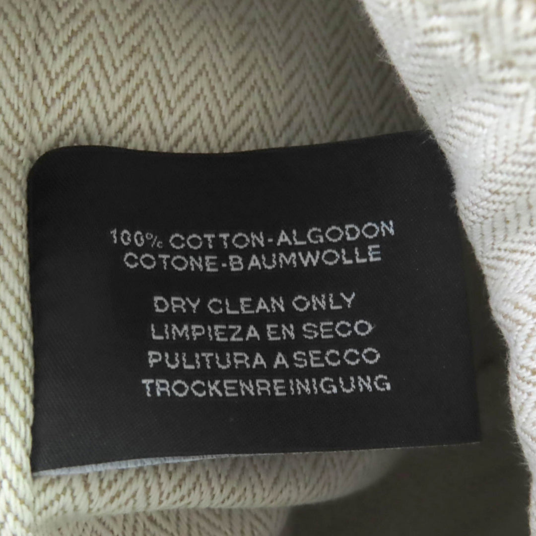 極美品◇HERMES エルメス ブリッド・ア・ブラック GM コットン100％ Hロゴ セリエボタン ハンドバッグ/ポーチ アイボリー フランス製