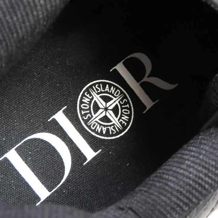 美品△DIOR STONE ISLAND ディオール オム ストーンアイランド 24SS 1947足限定 B57 レザー スニーカー ブラック 39 保存袋付き 伊製