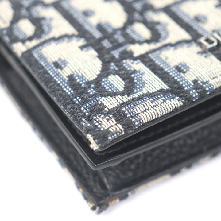 美品□DIOR ディオール オム キャンバス レザー オブリーク ショルダーストラップ ナノポーチ ベージュ ネイビー 箱付 イタリア製 メンズ