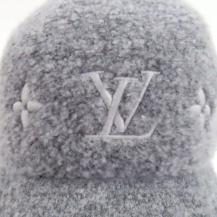 極美品◇LOUIS VUITTON ルイヴィトン M7251L キャップ･ウールグラム モノグラム ハット グレー 箱・保存袋付き 伊製 正規品 レディース