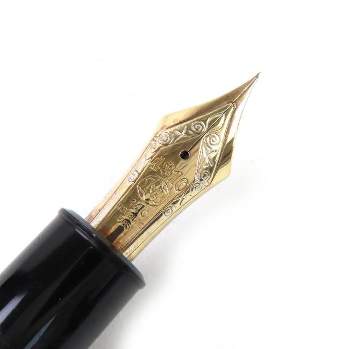良品△MONTBLANC モンブラン マイスターシュテュック149 ペン先14K EFニブ ホワイトスター 万年筆 ブラックゴールド ドイツ製 メンズ