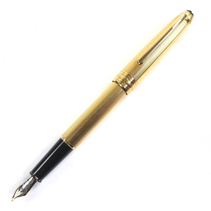 良品▼MONTBLANC モンブラン マイスターシュテュック ソリテール 1444 90S ペン先18K プレート バーレイ ホワイトスター 万年筆 ゴールド