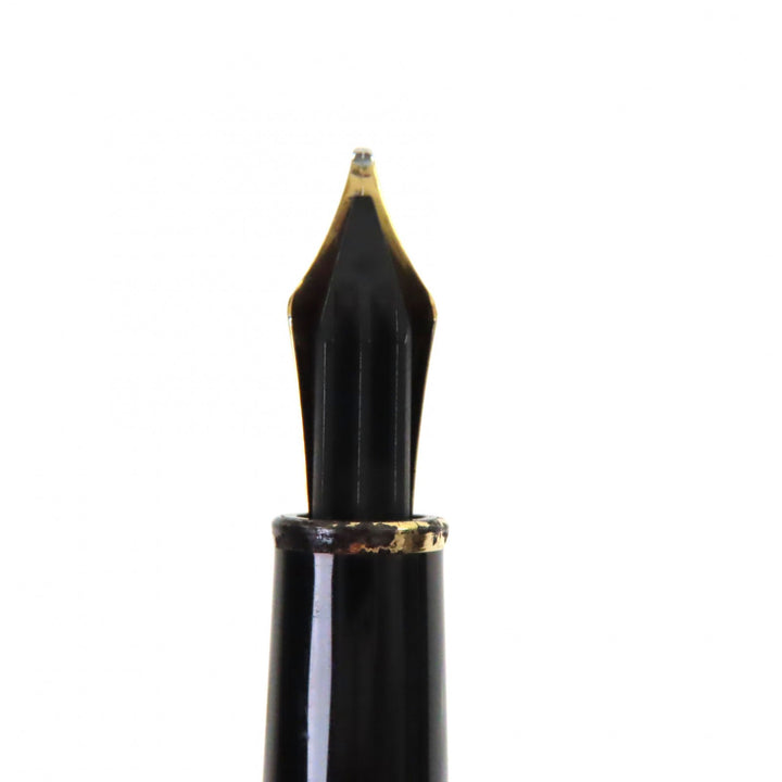 良品▼MONTBLANC モンブラン マイスターシュテュック ソリテール 1444 90S ペン先18K プレート バーレイ ホワイトスター 万年筆 ゴールド