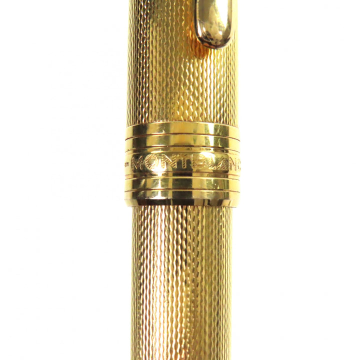 良品▼MONTBLANC モンブラン マイスターシュテュック ソリテール 1444 90S ペン先18K プレート バーレイ ホワイトスター 万年筆 ゴールド