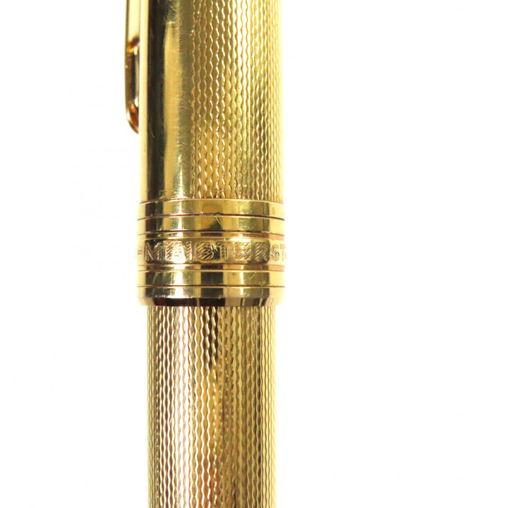 良品▼MONTBLANC モンブラン マイスターシュテュック ソリテール 1444 90S ペン先18K プレート バーレイ ホワイトスター 万年筆 ゴールド