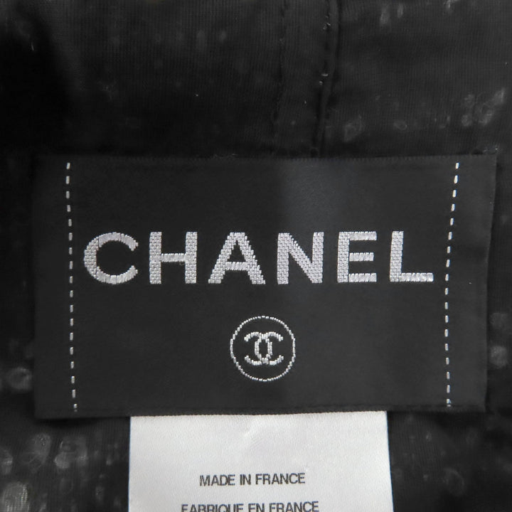極美品◇CHANEL シャネル P41820 ウール アルパカ混 裏地シルク100％ ココマークボタン付き ジャケット マルチ 34 フランス製 正規品