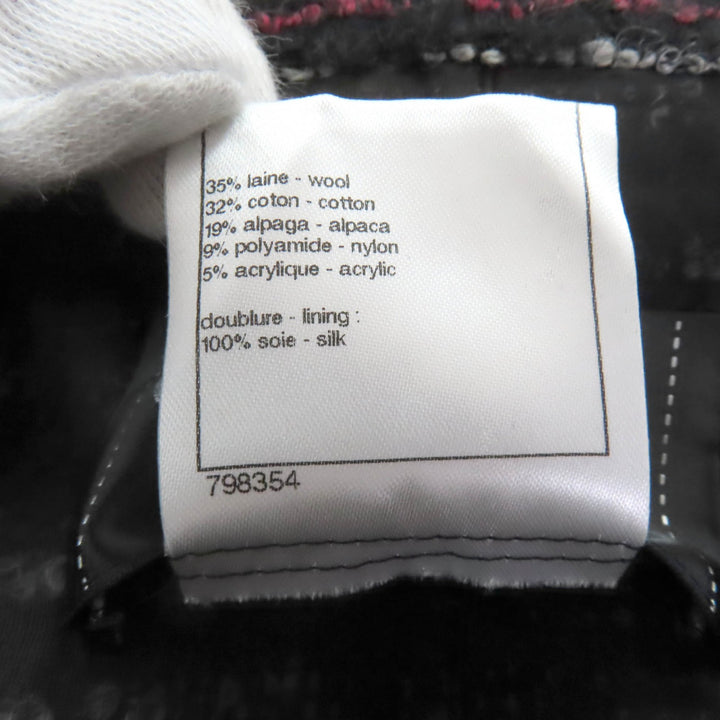 極美品◇CHANEL シャネル P41820 ウール アルパカ混 裏地シルク100％ ココマークボタン付き ジャケット マルチ 34 フランス製 正規品