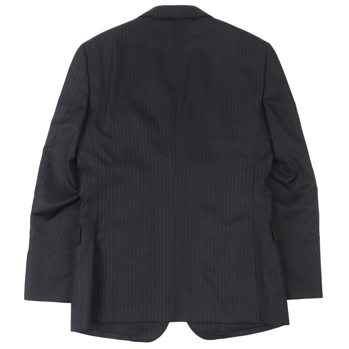 極美品△BURBERRY BLACK LABEL バーバリーブラックレーベル ウール ストライプ シングルジャケット パンツ スーツ セットアップ S/73