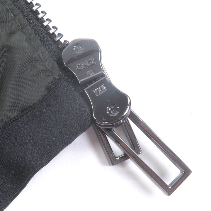 極美品□EMPORIO ARMANI エンポリオ アルマーニ 20AW 黒タグ ロゴワッペン ナイロンパーカー ブルゾンジャケット カーキ S 正規品 メンズ