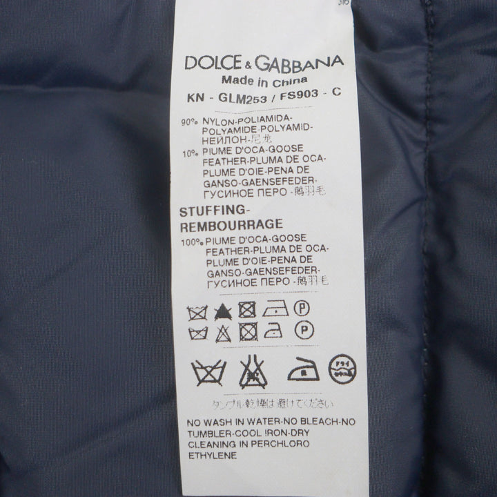 未使用品▼DOLCE&amp;GABBANA ドルチェ＆ガッバーナ 3WAY ダウンライナー付き フーデッド ZIPUP ニットブルゾン ネイビー 44 正規品 メンズ