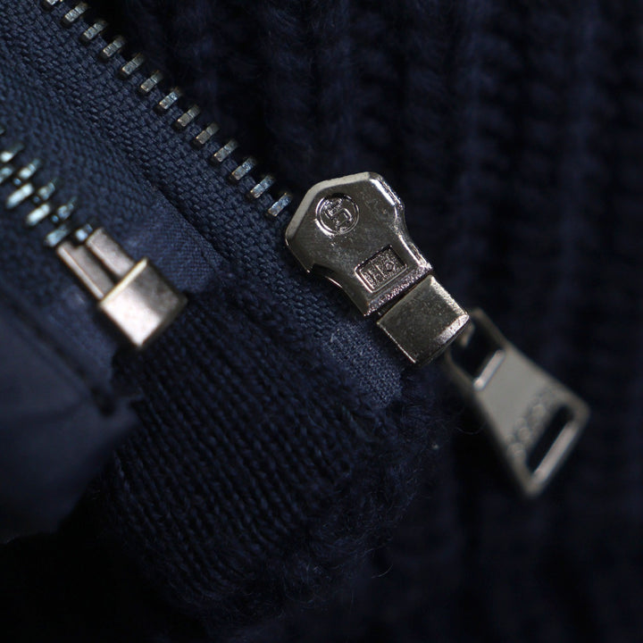 未使用品▼DOLCE&amp;GABBANA ドルチェ＆ガッバーナ 3WAY ダウンライナー付き フーデッド ZIPUP ニットブルゾン ネイビー 44 正規品 メンズ