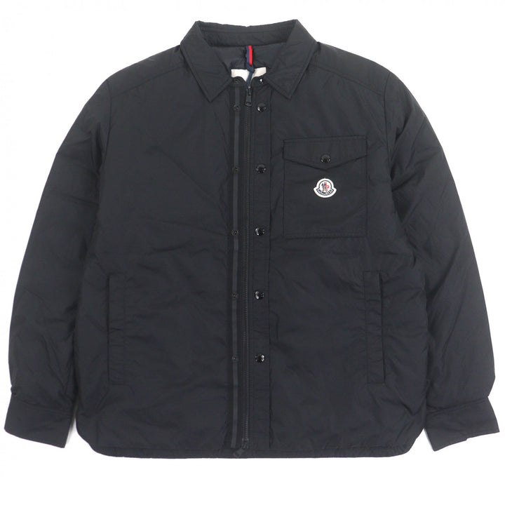 未使用品▼MONCLER モンクレール 22AW PYROLE ロゴワッペン付き ダブルジップアップ ダウンジャケット ブラック 2 国内正規品 メンズ