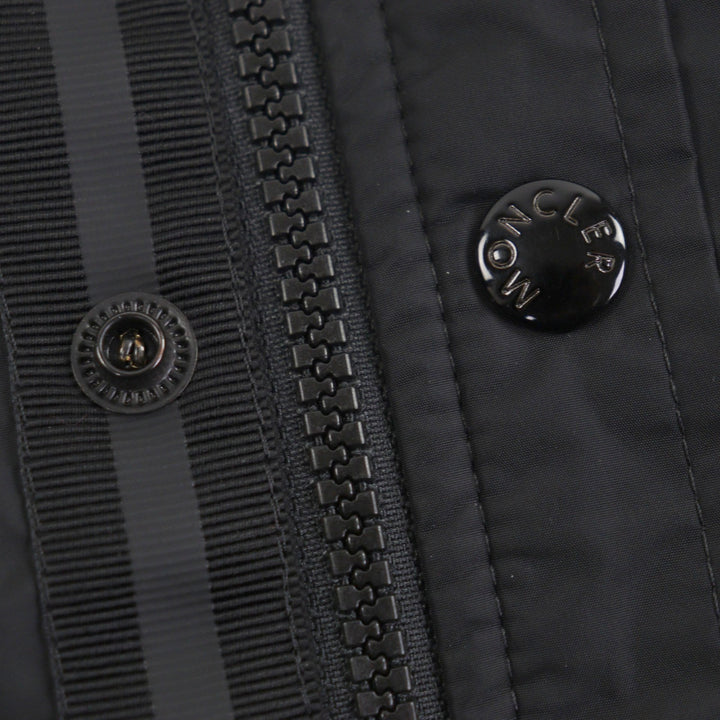 未使用品▼MONCLER モンクレール 22AW PYROLE ロゴワッペン付き ダブルジップアップ ダウンジャケット ブラック 2 国内正規品 メンズ