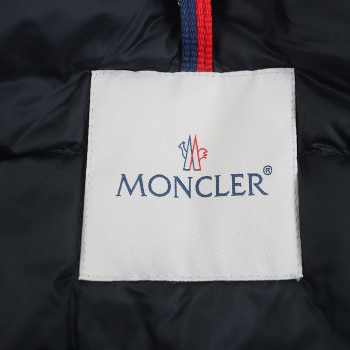 未使用品▼MONCLER モンクレール 22AW PYROLE ロゴワッペン付き ダブルジップアップ ダウンジャケット ブラック 2 国内正規品 メンズ