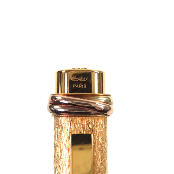 極美品▼Cartier カルティエ ヴィンテージ トリニティ キャップ式 ボールペン ゴールド ケース付き フランス製 メンズ