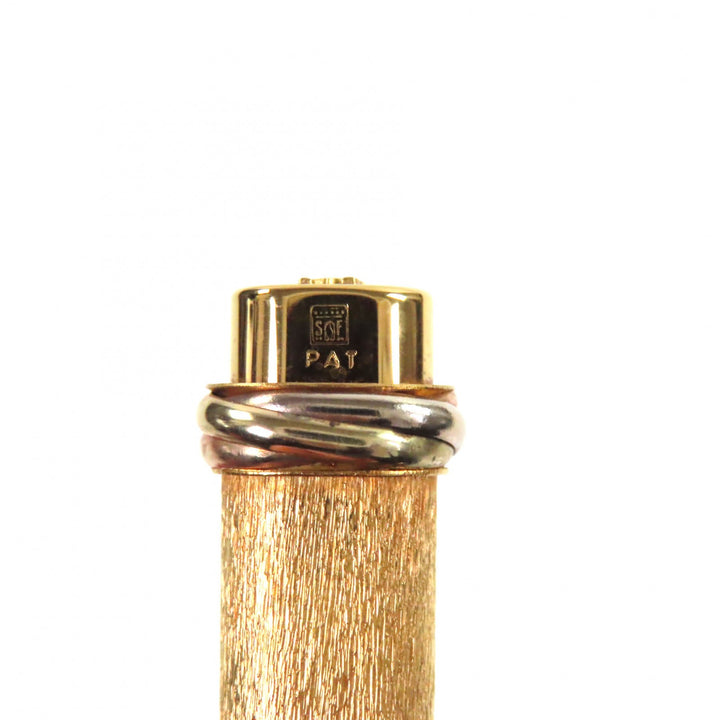 極美品▼Cartier カルティエ ヴィンテージ トリニティ キャップ式 ボールペン ゴールド ケース付き フランス製 メンズ