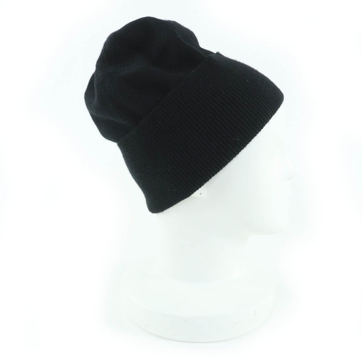 美品☆CHANEL シャネル AA9335 カシミヤ100％ ココマーク ビーニー ニットキャップ 帽子 ブラック イタリア製 正規品 レディース