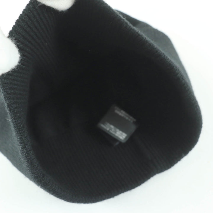 美品☆CHANEL シャネル AA9335 カシミヤ100％ ココマーク ビーニー ニットキャップ 帽子 ブラック イタリア製 正規品 レディース