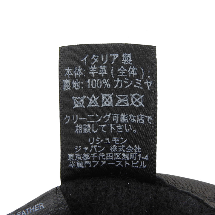 極美品▲Dunhill ダンヒル 裏地カシミヤ100％ ロゴボタン付き ラムレザー グローブ 手袋 ブラック イタリア製 正規品 メンズ オススメ◎