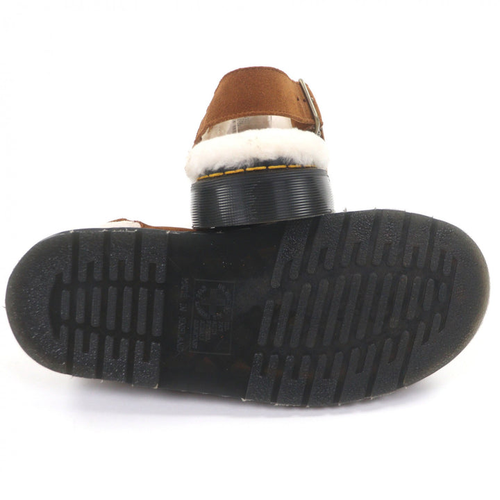 極美品▼Dr.Martens ドクターマーチン JORGE SHEARLING MULE スウェードレザー サンダル ブラウン 7 イングランド製 メンズ