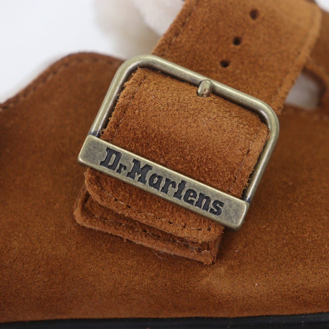 極美品▼Dr.Martens ドクターマーチン JORGE SHEARLING MULE スウェードレザー サンダル ブラウン 7 イングランド製 メンズ