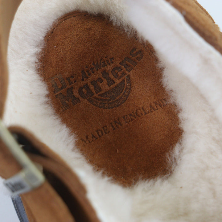 極美品▼Dr.Martens ドクターマーチン JORGE SHEARLING MULE スウェードレザー サンダル ブラウン 7 イングランド製 メンズ