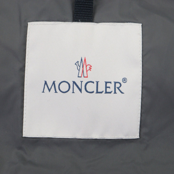 美品▼MONCLER モンクレール 19-20AW ALLEMAND レザーロゴワッペン付き フーデッド マーモットファー WZIPUP ダウンジャケット 1　正規品