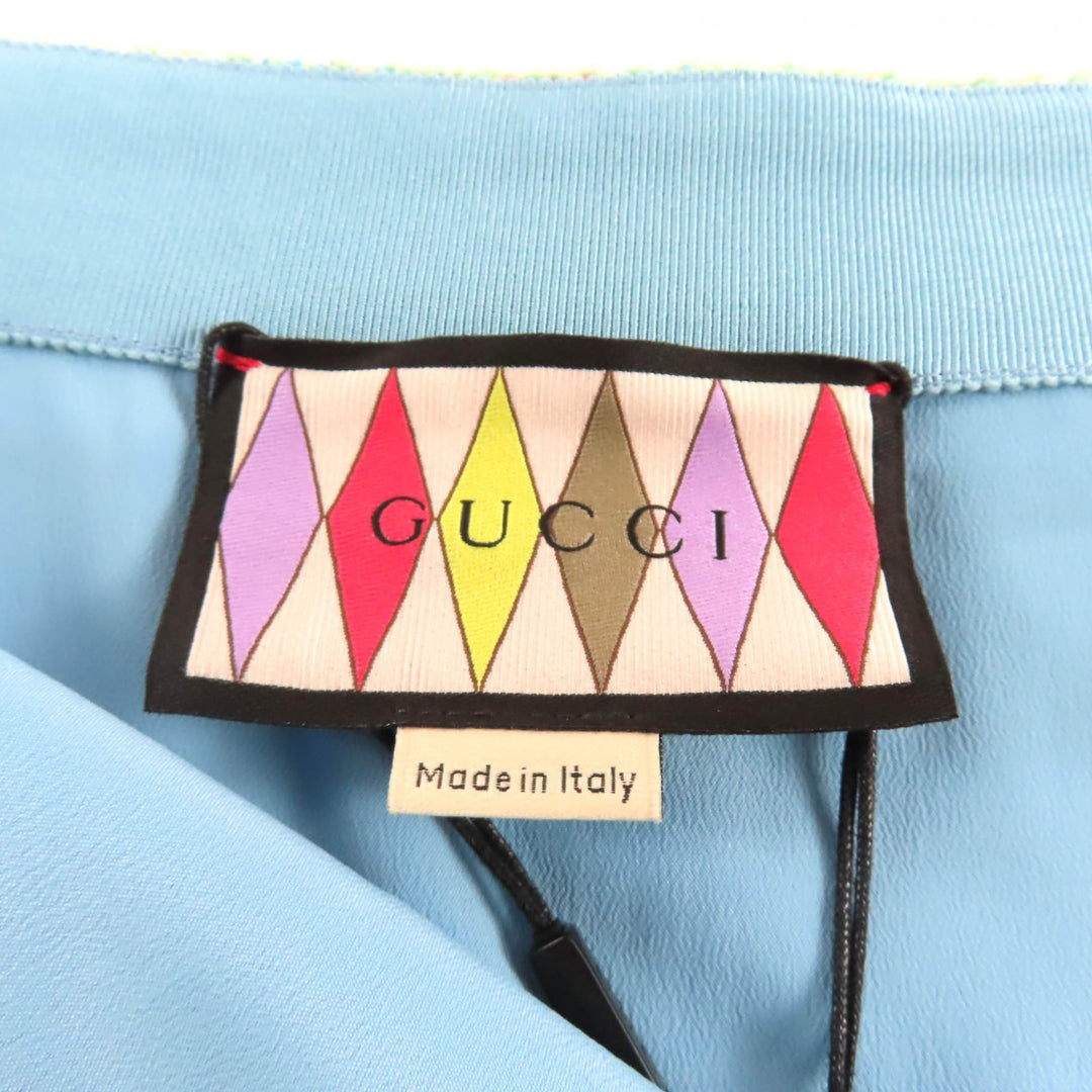 未使用品★GUCCI グッチ 706948 Lovelight tweed mini skirt チェック 膝丈 ツイードスカート マルチ 40 イタリア製 正規品 レディース