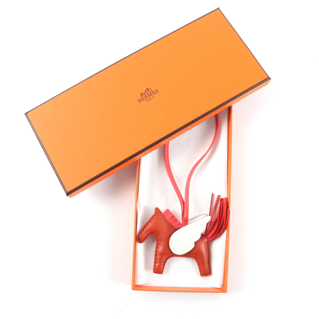未使用品★HERMES エルメス ロデオチャーム ペガサスPM カーネリアン/ローズテキサス/ホワイト アニョーミロ バッグチャーム U刻印 箱付
