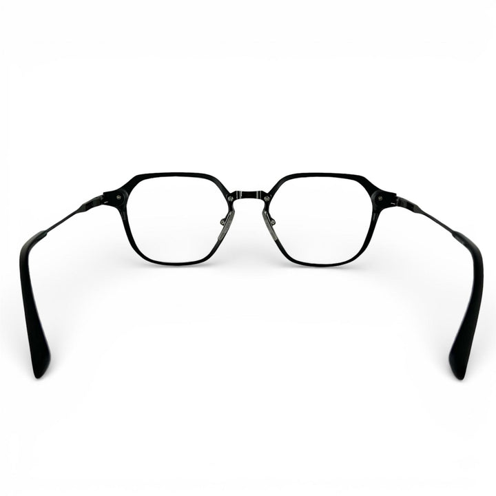 極美品▲DITA ディータ DTS425 UNION-THREE メガネ 眼鏡 アイウェア マットブラック アンティークシルバー 49□19 145 定価114400円