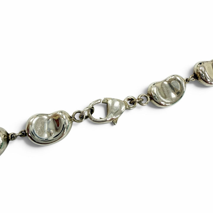 美品☆TIFFANY&amp;Co. ティファニー エルサペレッティ ビーン デザイン 925 ネックレス シルバー 重量30.9g レディース 箱・保存袋付き
