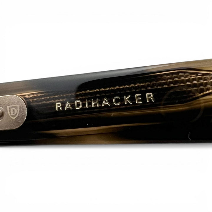 極美品▲DITA ディータ DTX726 RADIHACKER メガネ 眼鏡 アイウェア ブラウンマーブル 51□22 146 日本製 レディース 定価97900円