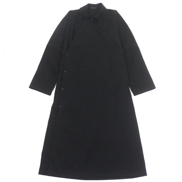 極美品▼Yohji Yamamoto POUR HOMME ヨウジヤマモトプールオム 19AW HC-D01-531 ウールギャバジン チャンパオドレス ロングコート 正規品