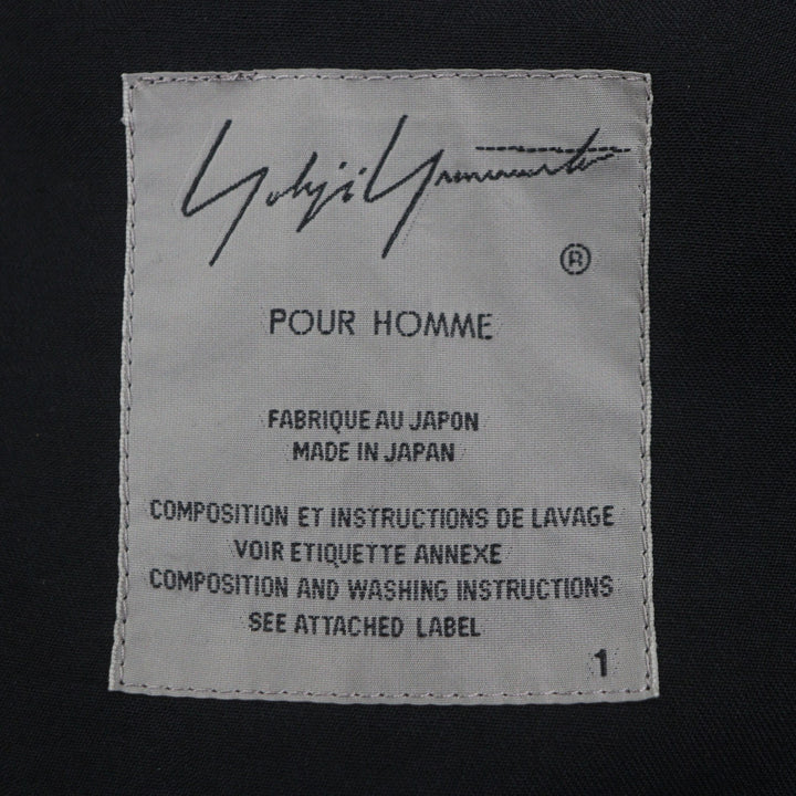 極美品▼Yohji Yamamoto POUR HOMME ヨウジヤマモトプールオム 19AW HC-D01-531 ウールギャバジン チャンパオドレス ロングコート 正規品