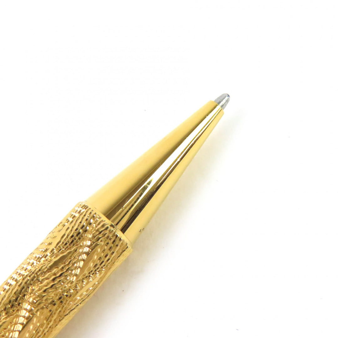 美品△Cartier カルティエ マスト ドゥ カルティエ トリニティ ウェーブ柄 ツイスト式 ボールペン 希少 ゴールド メンズ 筆記確認済み