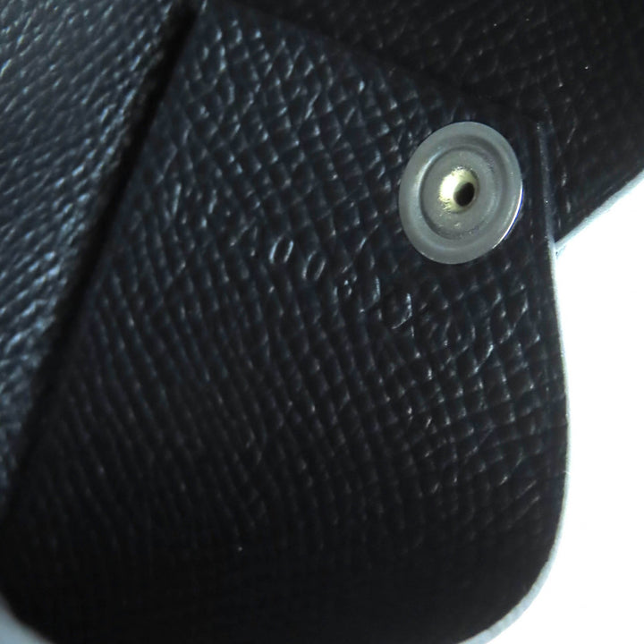 未使用品△HERMES エルメス カルヴィ ヴォーエプソン シルバー金具 名刺入れ コインケース カードケース ブラック W刻印 箱付 フランス製