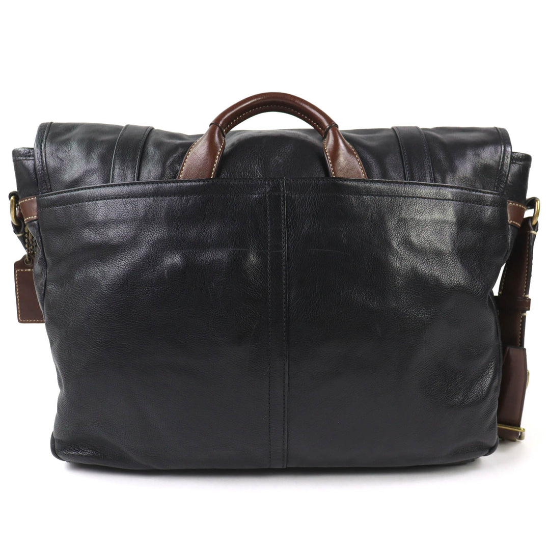 美品△COACH コーチ 70386 HARRISON LEATHER MEDIUM MESSENGER ハリソンレザーミディアムメッセンジャー ショルダーバッグ ブラック 袋付